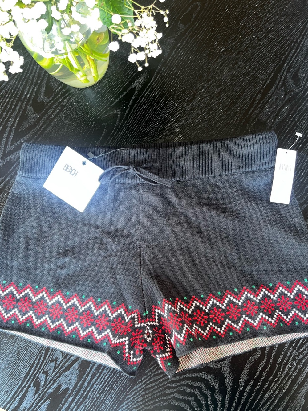NWT Beach Riot Black Knit Shorts